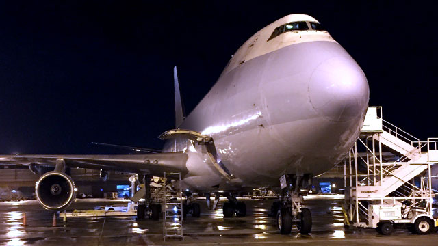 AIT’s chartered 747 shortly after its arrival at Hartsfield-Jackson Atlanta International Airport