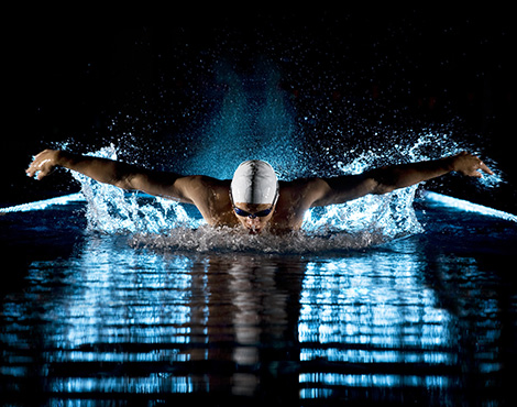 Warming Up for the Swimming Team Trials in Omaha
